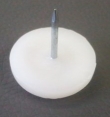 Glijnagel van nylon (plastic) 25mm